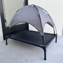 New In Box Elevated Dog Cat Pet Bed Cot Hammock With Removable Canopy Sun Shade 