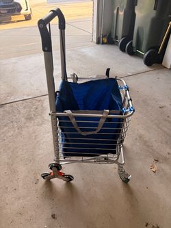 Stairs climbing folding shopping cart