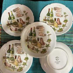 Five Richard Limoges France Canapé Wine Cheese Plates 