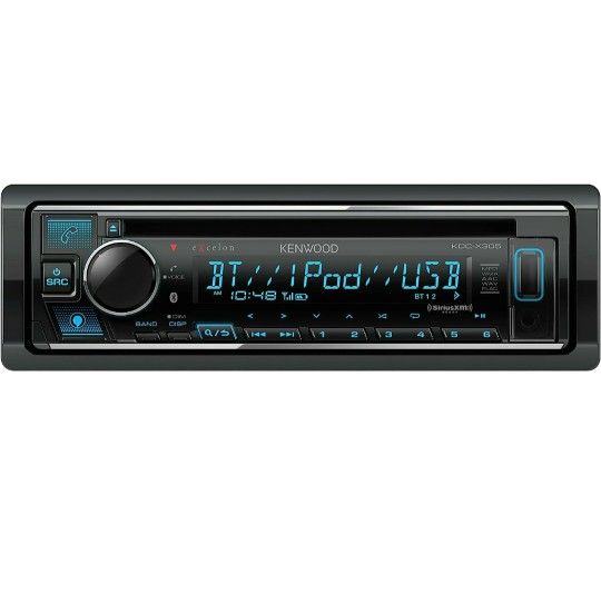 Kenwood KDC-X305 eXcelon CD Car Stereo Receiver w/Bluetooth Hands Free Calling, AM/FM Radio, USB, Amazon Alexa Built Ready, Variable Color Illuminatio