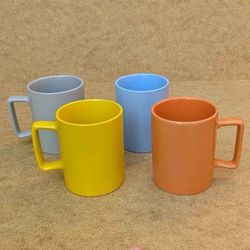 Bruntmor large 16 Oz matte pastel multi color set of 4 ceramic large coffee mugs tea cups