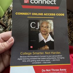 McGraw-Hill Connect Access Code CJ Realities & Challenges 3rd Ed UNUSED