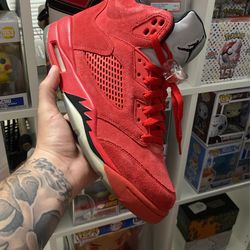 Jordan Red Suede 5s Nike Shoe