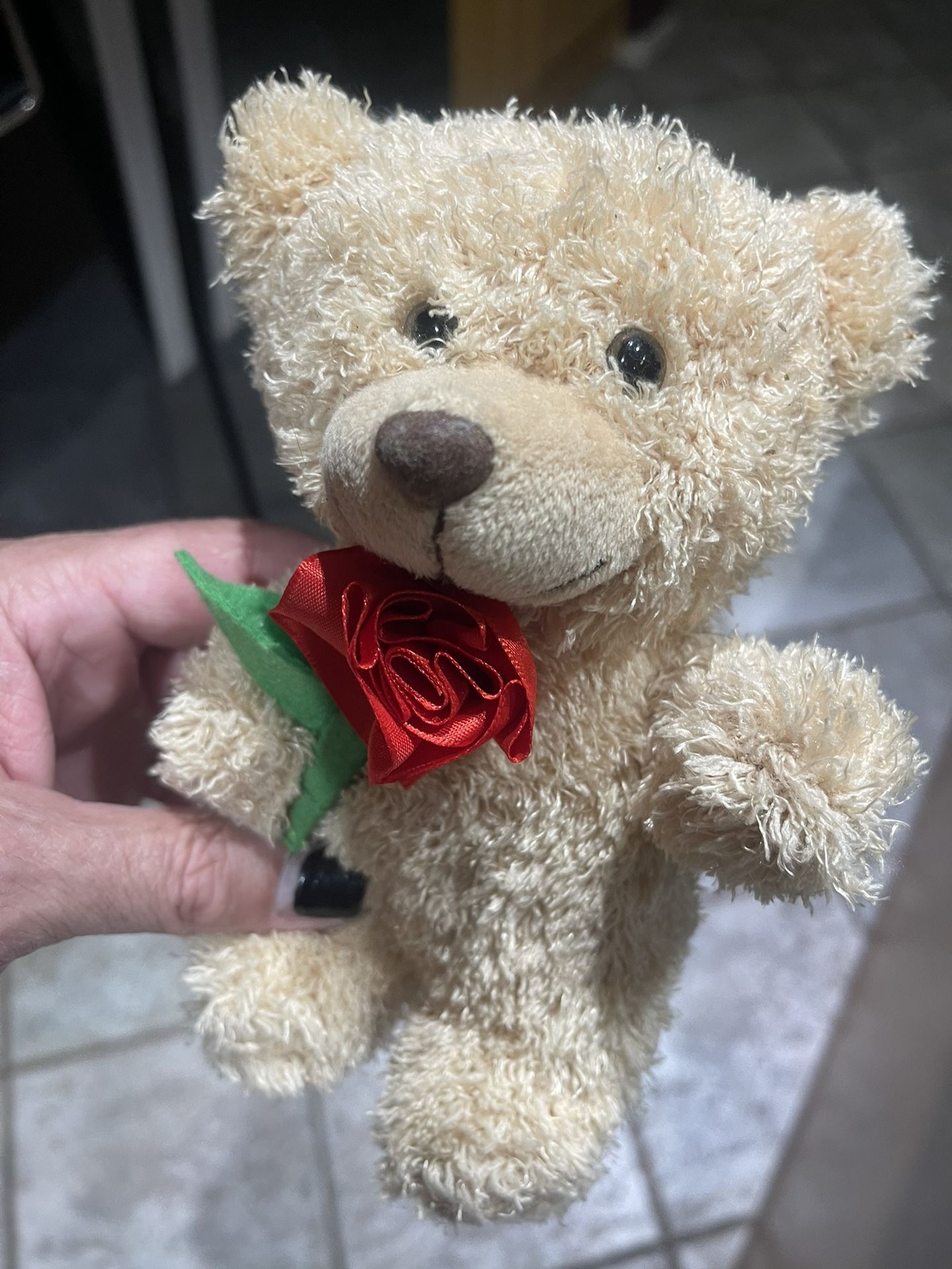 Dan Dee Collectors Choice 6” Bear With Red Rose