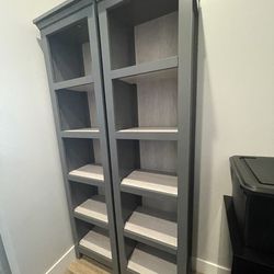 Gray Bookshelves 