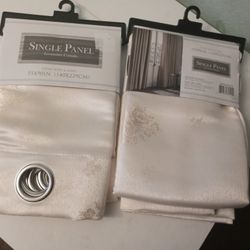 New Ivory. 2 Curtains Panels. 55x90