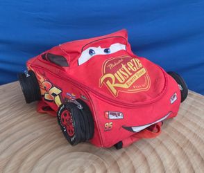 Disney Cars Lightning McQueen 3D Toddler Backpack 12"×8"