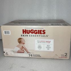 New Other Huggies Size 2 Diapers Skin Essentials Baby Diapers, Pack Of 62 In Box