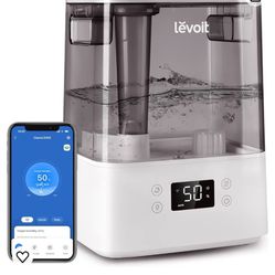 LEVOIT Humidifiers for Bedroom Large Room Home, (6L) Cool Mist Top Fill Essential Oil Diffuser for Baby & Plants, Smart App & Voice Control, Rapid Hum