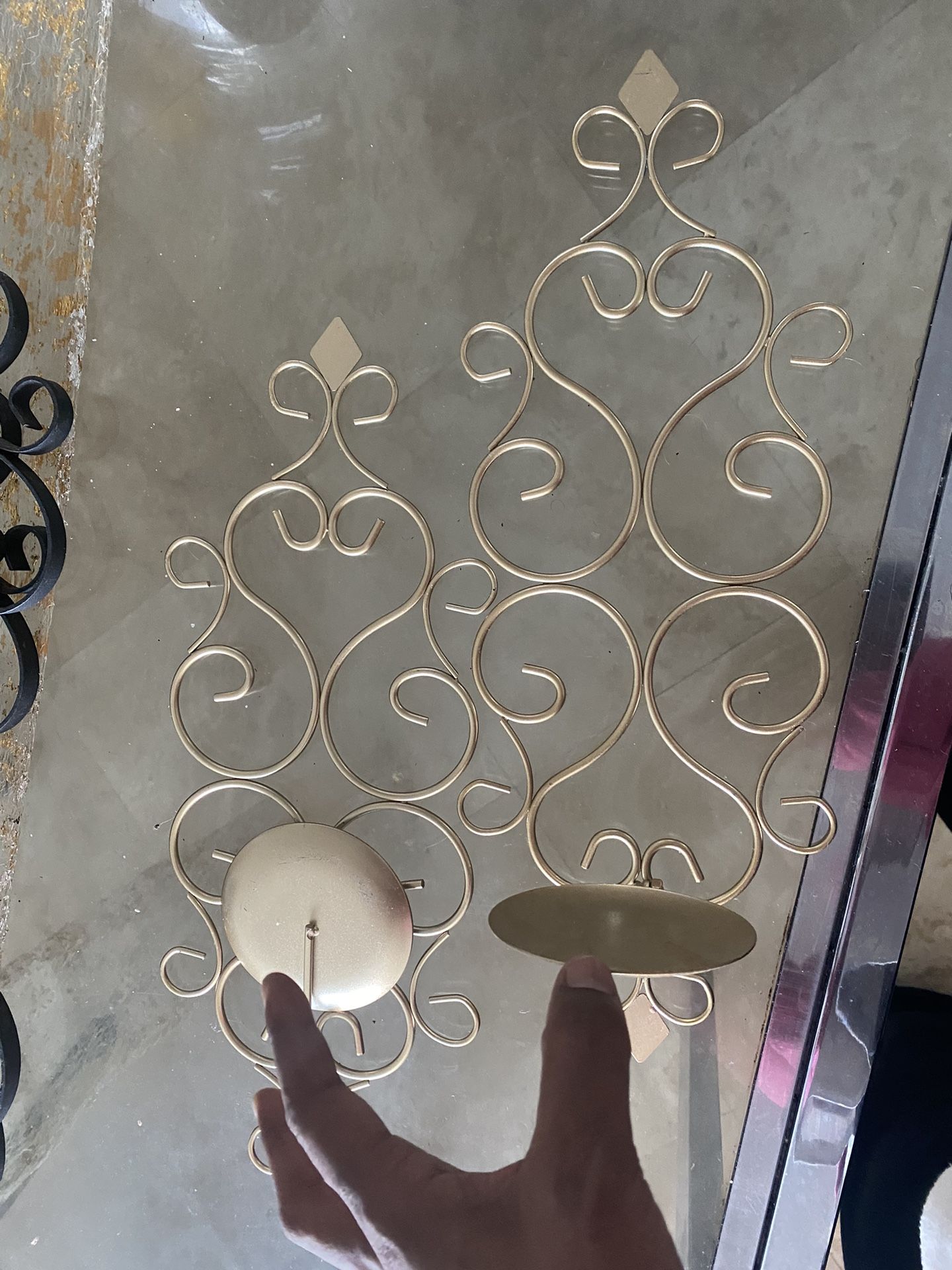 Brand New Gold Wall Candle Holders
