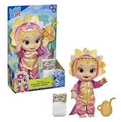 Baby Alive Dino Cuties Doll, Triceratops, Doll Accessories, Drinks and Wets - BRAND NEW 