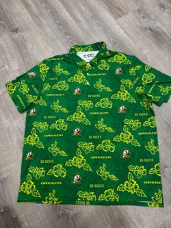men's 3XL Oregon Ducks Large Hawaiian Performance Polo Floral Reyn Spooner
