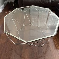 Free Octagon Glass - Chrome Coffee table