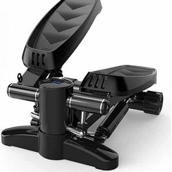 Mini Stepper with Resistance Band, Aerobic Fitness Stepper Exercise Machine, Portable Stair Stepper for Exercise, Home Workout Equipment, 330lbs Weigh