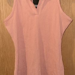 Women's Sleeveless Knit Bodycon Ribbed Dress - Wild Fable Size Large Coral NWT