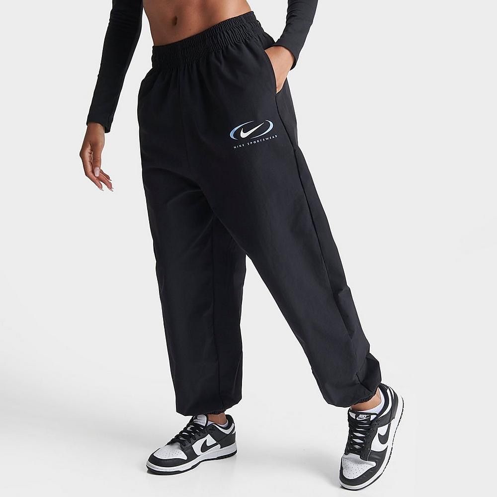 Nike Women’s Sportswear Trend Swoosh Woven Jogger Pants - Black - Small