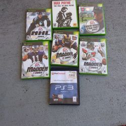 Six XBOX Games One PS3 Game