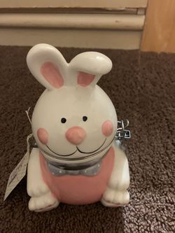 Bunny rabbit Easter jar