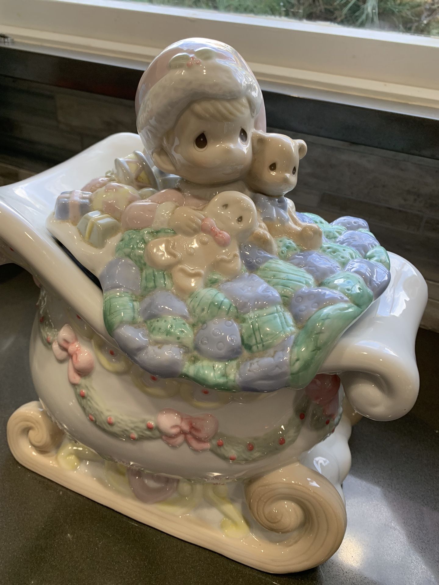 Precious Moments Cookie Jar Sleigh 