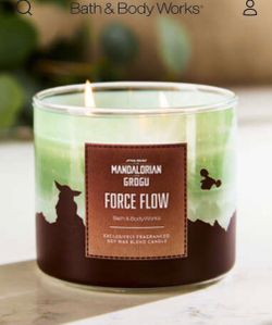 Exclusive! STAR WARS Limited Edition! BATH & BODY WORKS💚🪐Mandalorian & Grogu “FORCE FLOW”🪐💚 3-Wick Candle