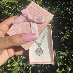 Moon And Sun Silver Pendant