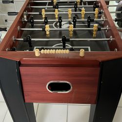 Foosball Table With 6 Balls. Nice Shape, Level Playing Field