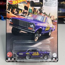 2021 Hot Wheels Premium #21 Boulevard '63 CHEVY NOVA Purple w/Real Riders