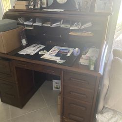 Antique Roll Top Desk. Simpole’s Of Manchester 