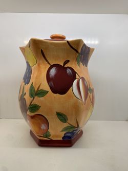 Beautiful hand painted cookie jar