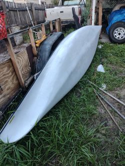 16 ft fiberglass frontier canoe