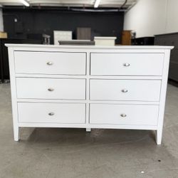 White 6 Drawer Dresser