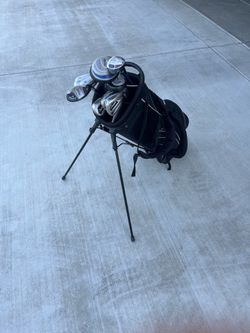 Golf clubs and head covers