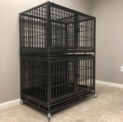 Heavy Duty Dog Kennels cages 2 tier double stack! 🐾🐕🐶