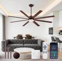 Carrefour 72 Inch Ceiling Fan with Light,8 Aluminum Blades - New!