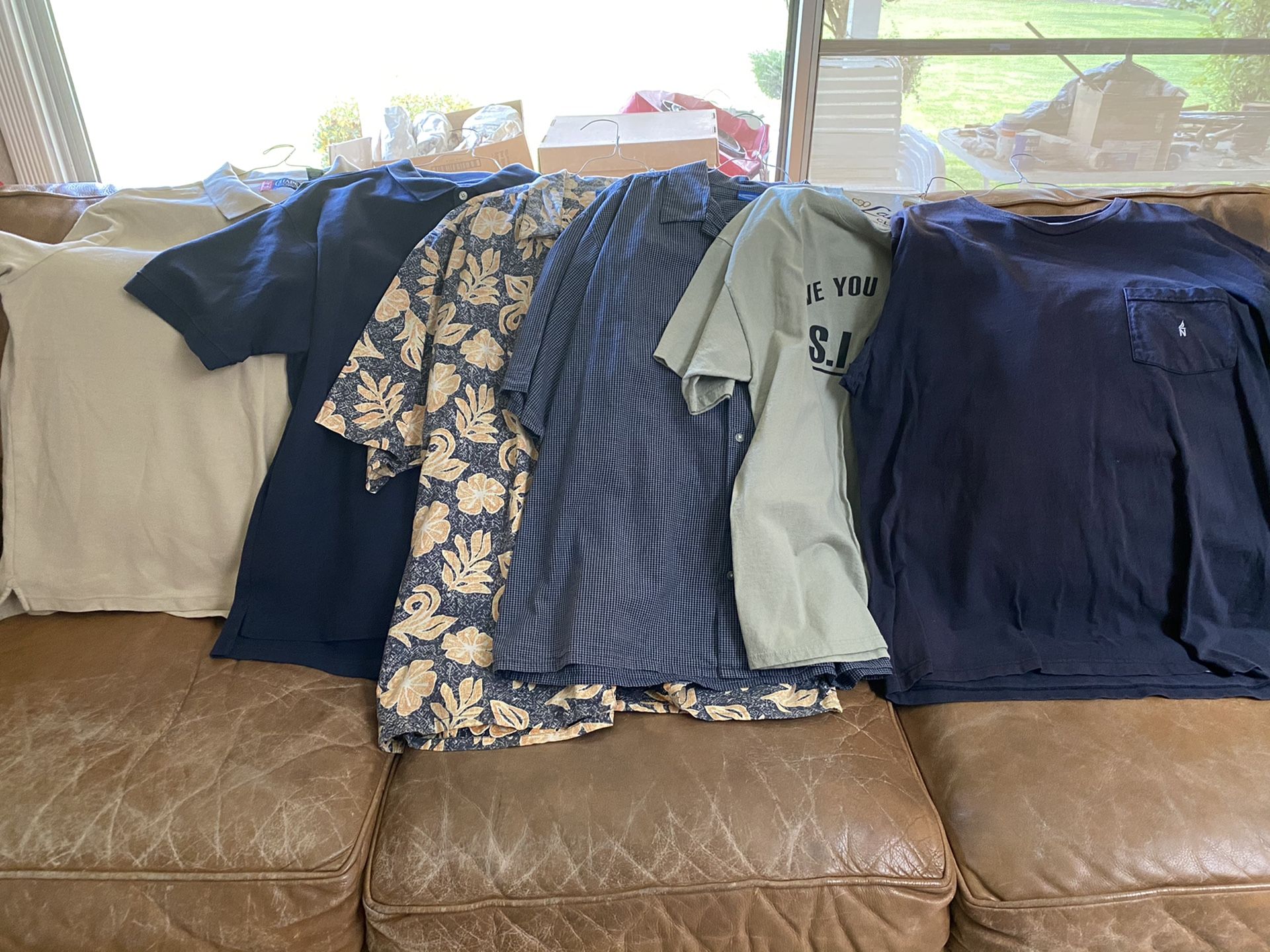 New men’s 13 T-Shirts & Button shirts size XL $3-4 each