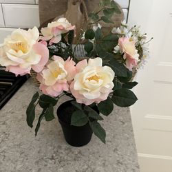 Faux Rose Plant $12