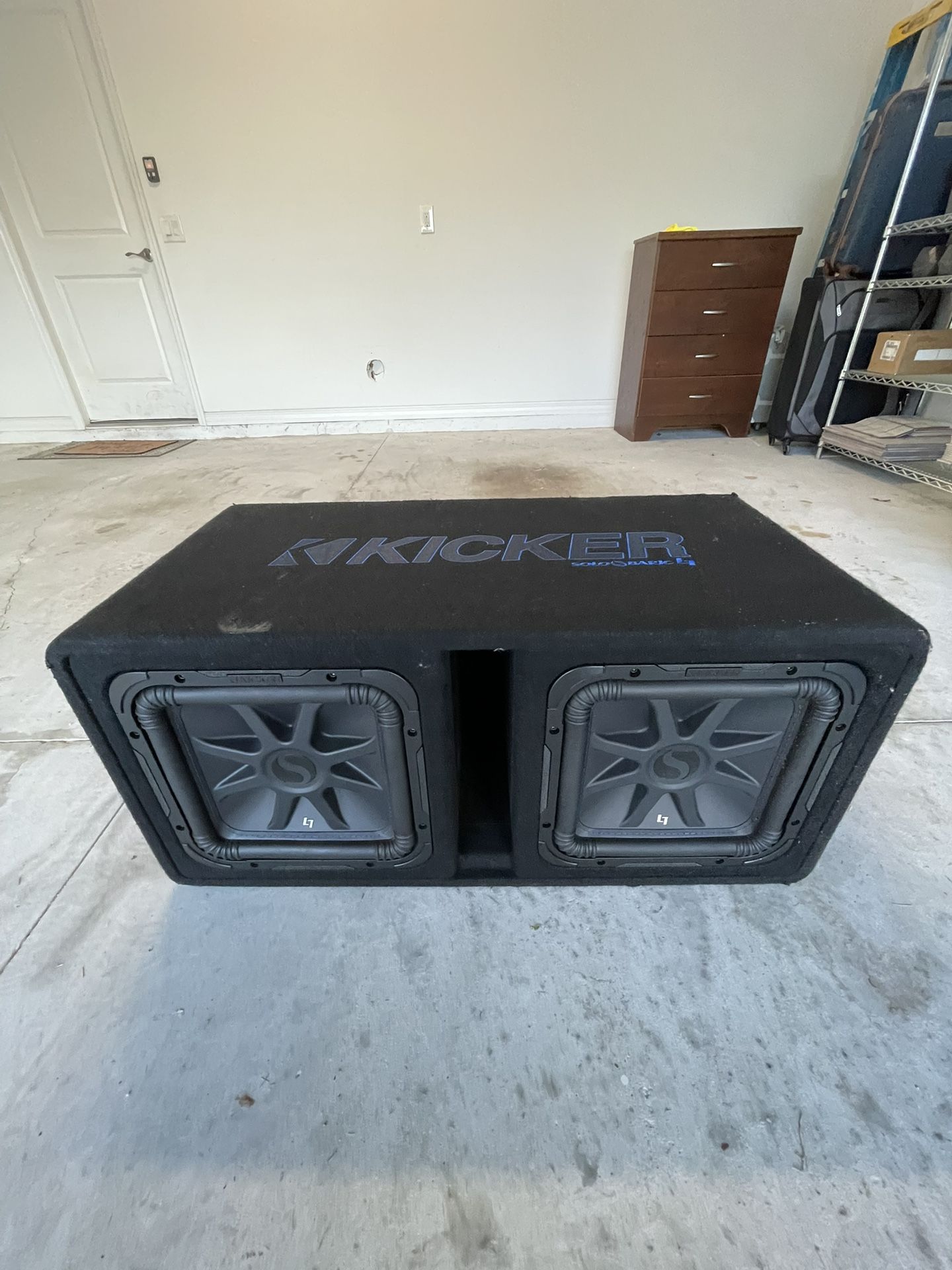 Kicker Solo Barics Box With HiFonics Amplifier drilled and plugged