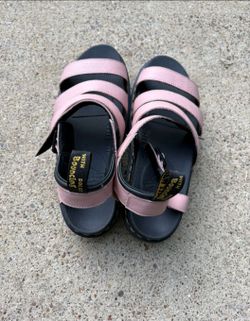 Doc Dr Martens Blaire Pink platform gladiator sandals