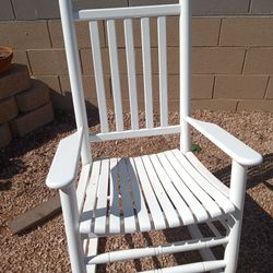 Rocking Chair,White,Wooden,Wood
