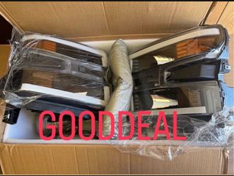 Brand new 2019-2022 Chevy Silverado 1500 Halogen w/LED DRL Switchback Headlights Black head light lamp