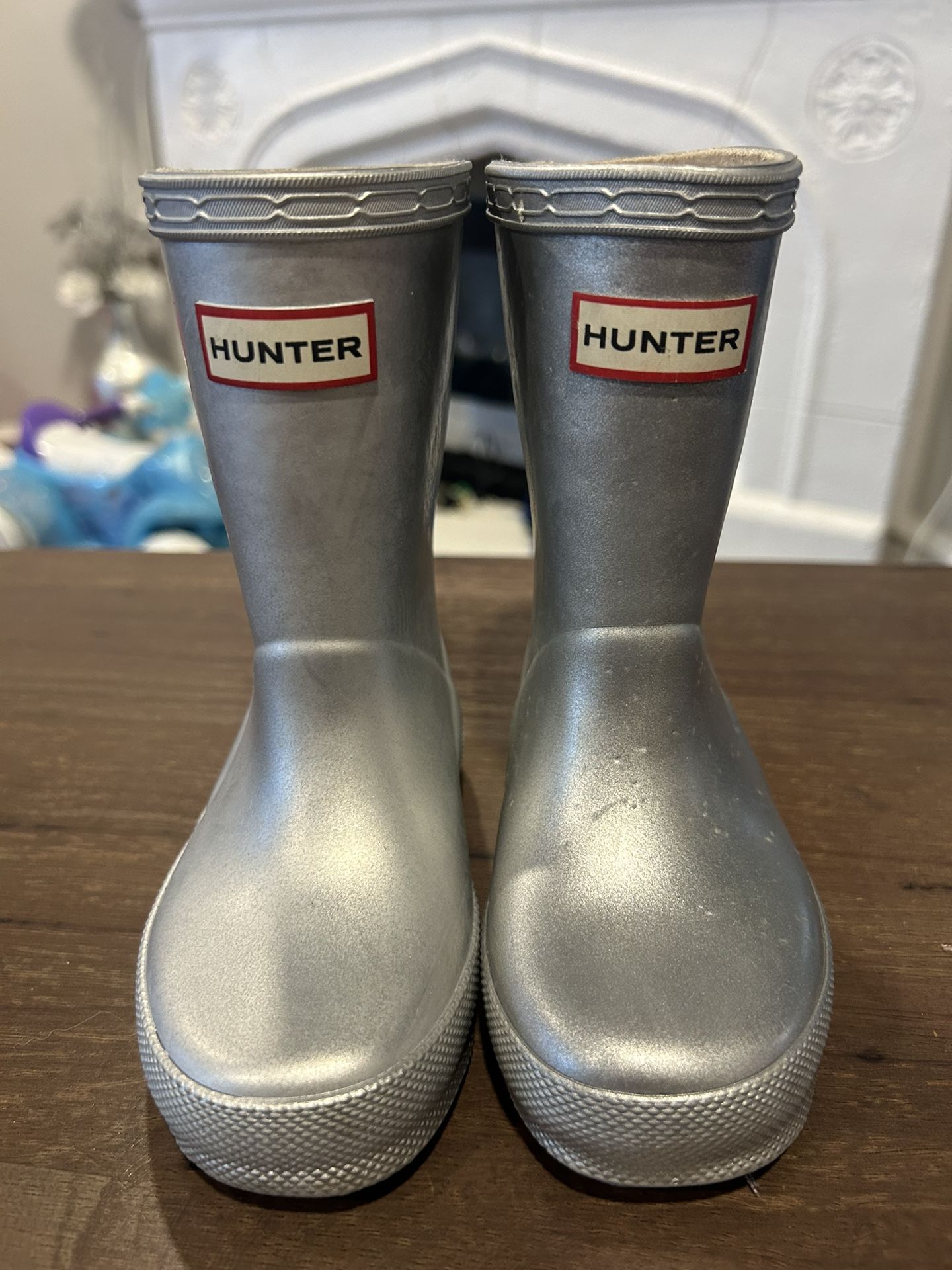 Toddler Silver Rain Boots