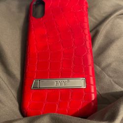 I phone 10 Case Red Matted covering