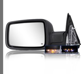 Side Mirror Compatible with Towing Mirror 2009-2018 Dodge Ram 1-2018 Dodge Ram 2 4 with Power Heated Turn Signal temperature s