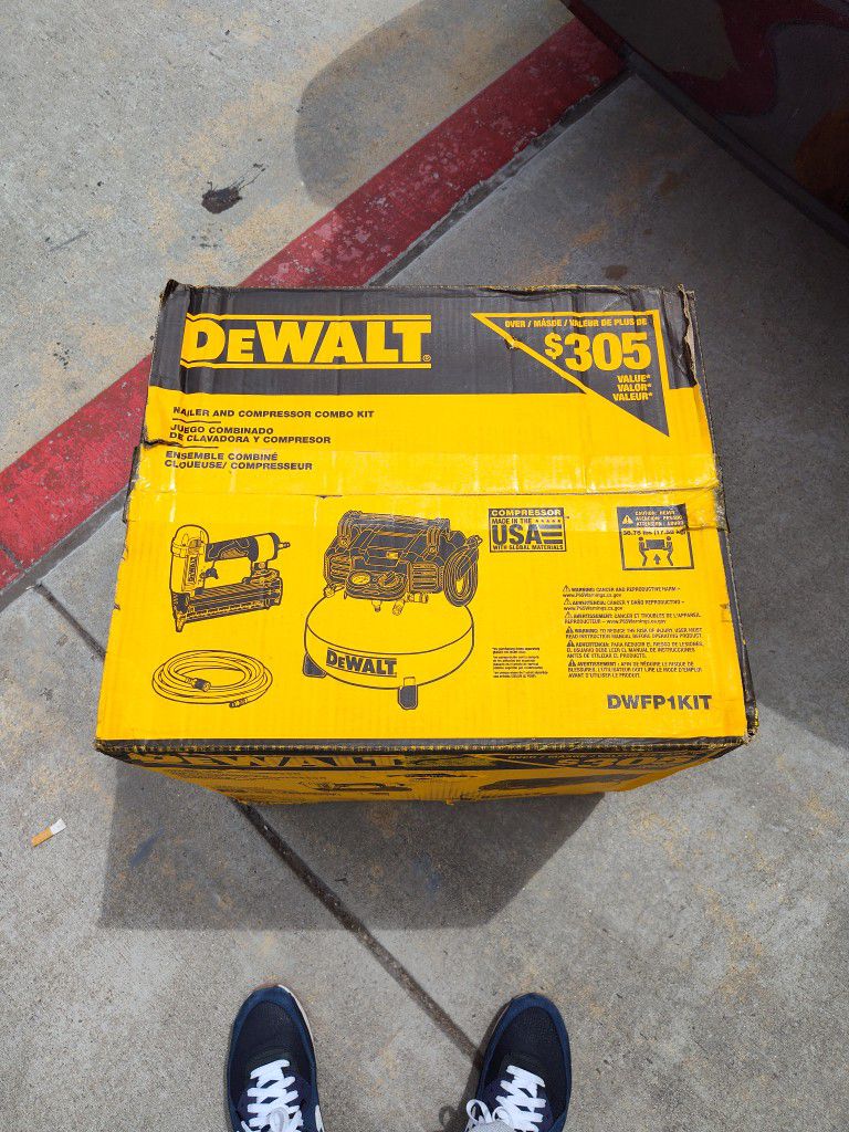 DeWalt Nail And Compressor Combo Kit