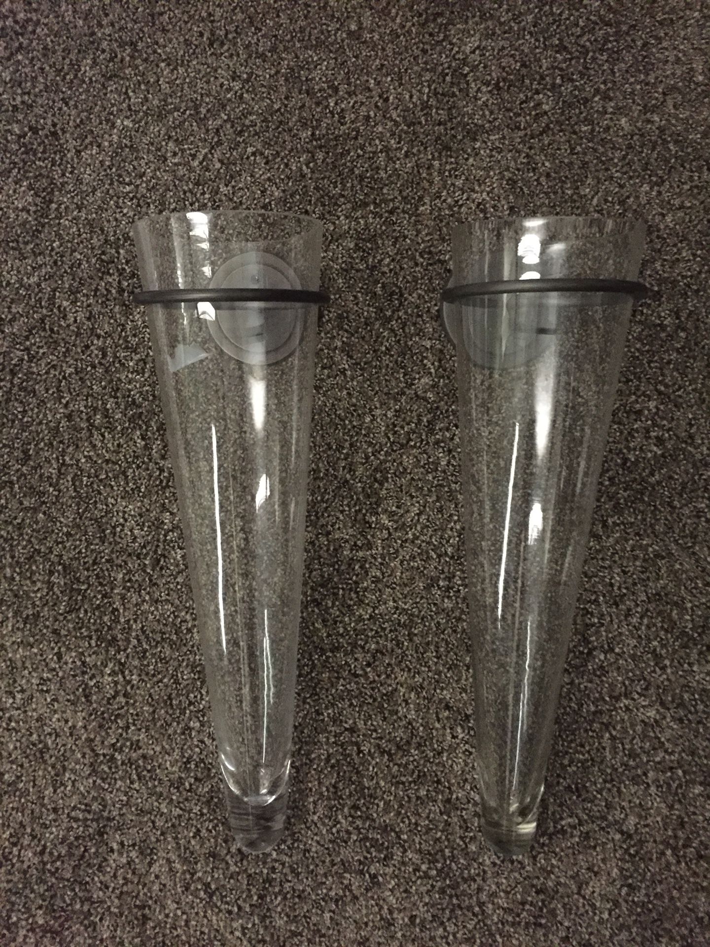 Pottery Barn glass/metal wall vases