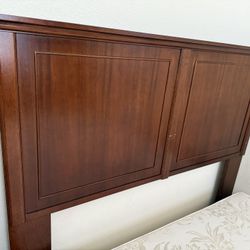 Headboard Queen Size Wood With Metal Frame 