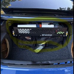 Steel electronics sliding tray and bracket for your trunk