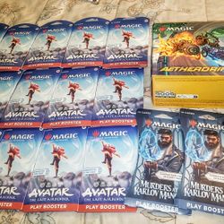 Magic The Gathering Lot Of (22x) Of Aetherdrift Bundle Box & Avatar The Last Airbender  & Murders At Marlon Manor Play Boostee
