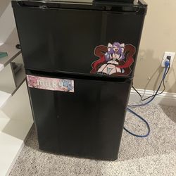 black mini fridge 