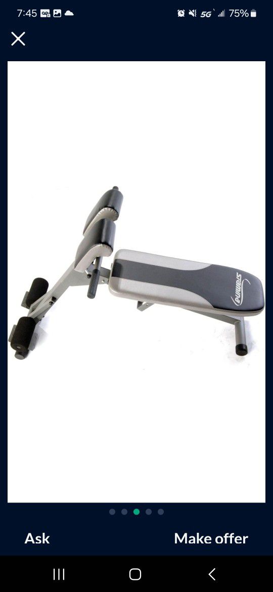 Workout Bench Exercise Equipment Weights 